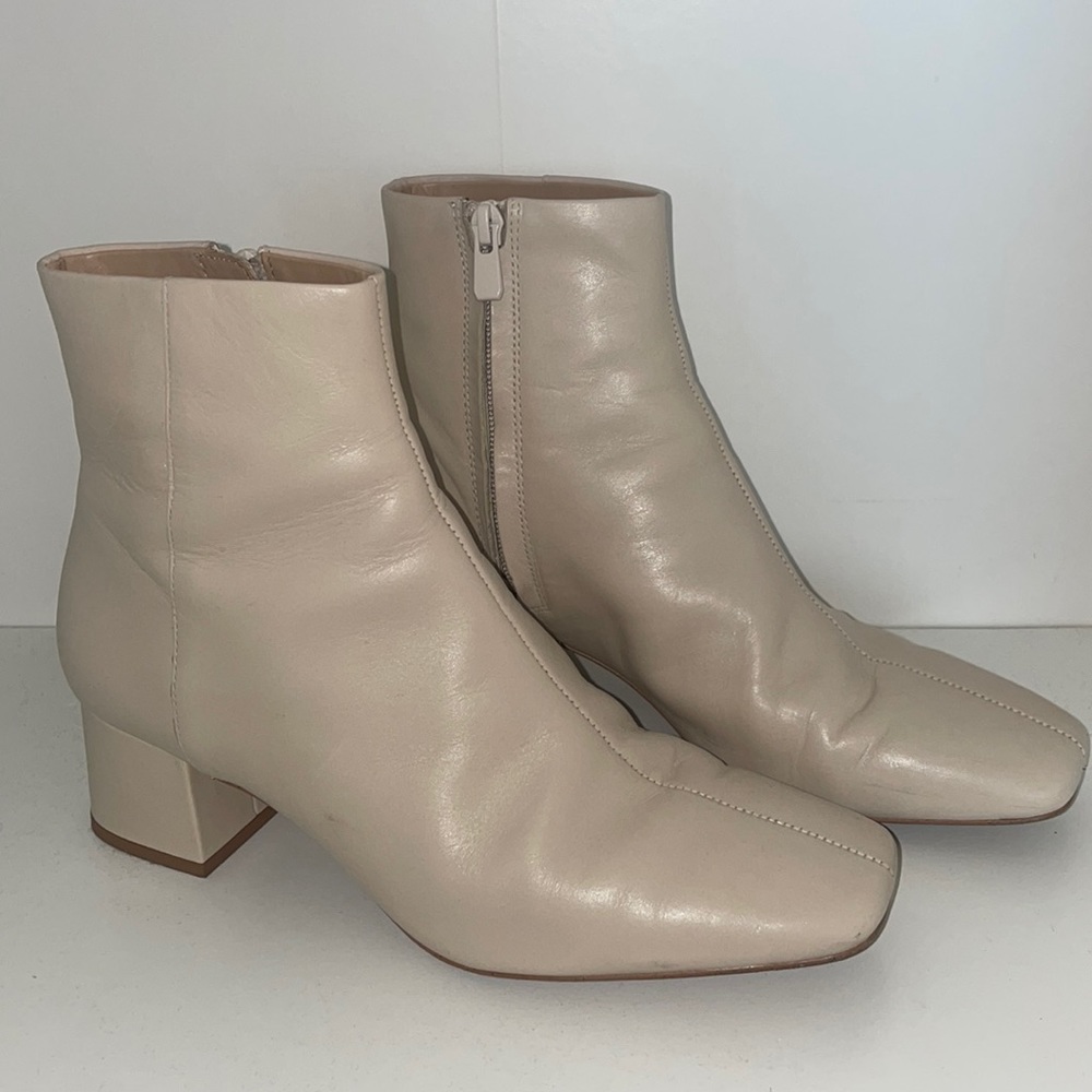 & Other Stories cream colored comfortable booties